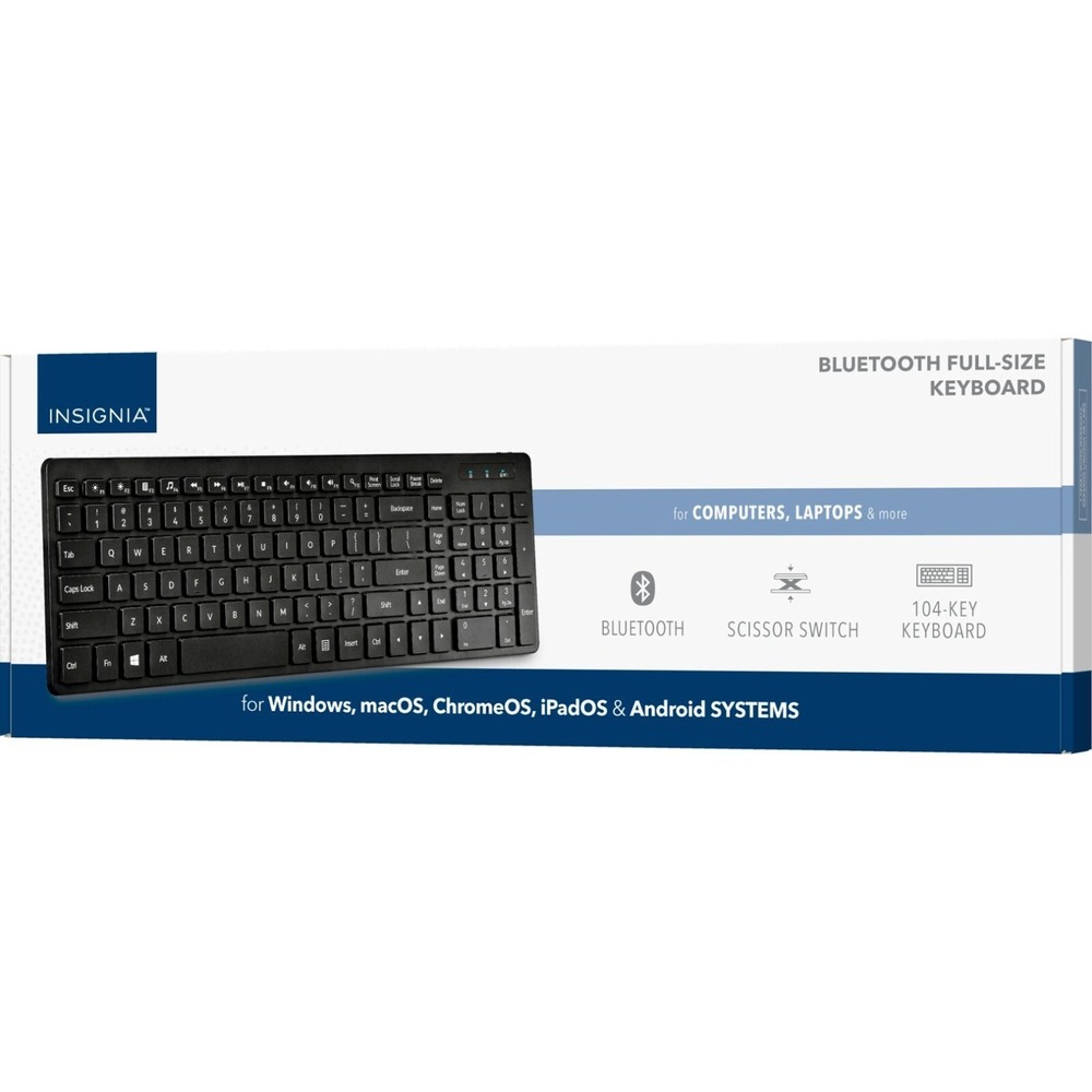Insignia -‎ Full-size Bluetooth Scissor Switch Keyboard - Black